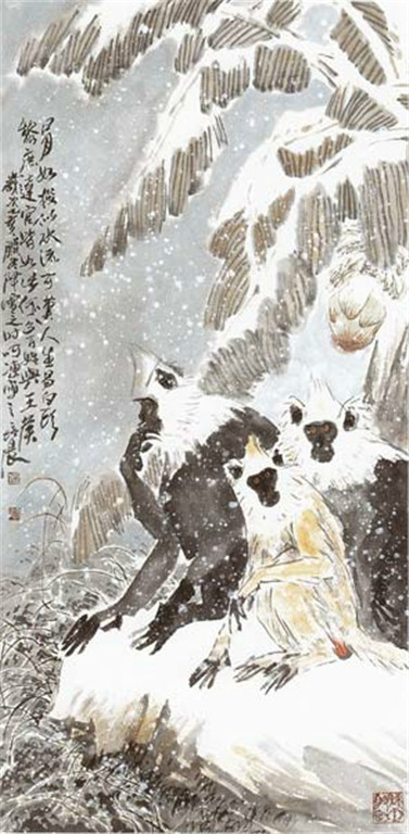 徐培晨写意猴作品