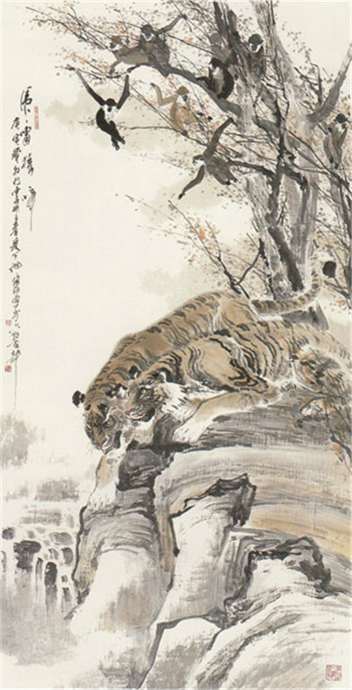 徐培晨写意猴作品