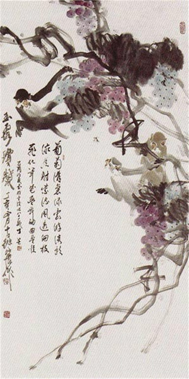 徐培晨写意猴作品