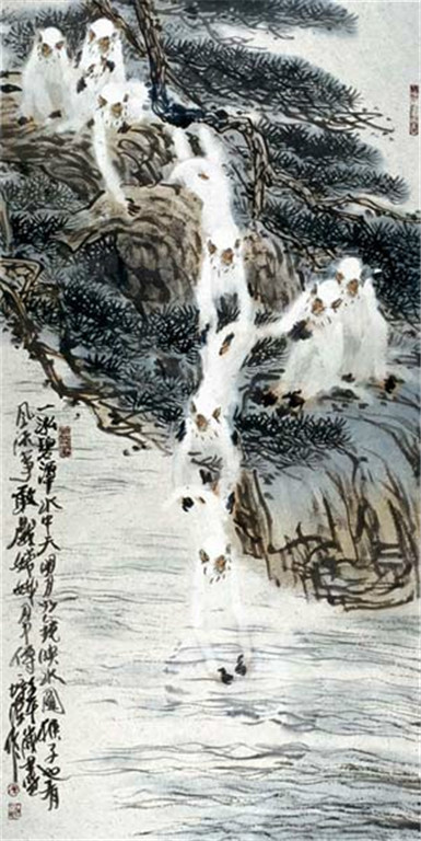 徐培晨写意猴作品