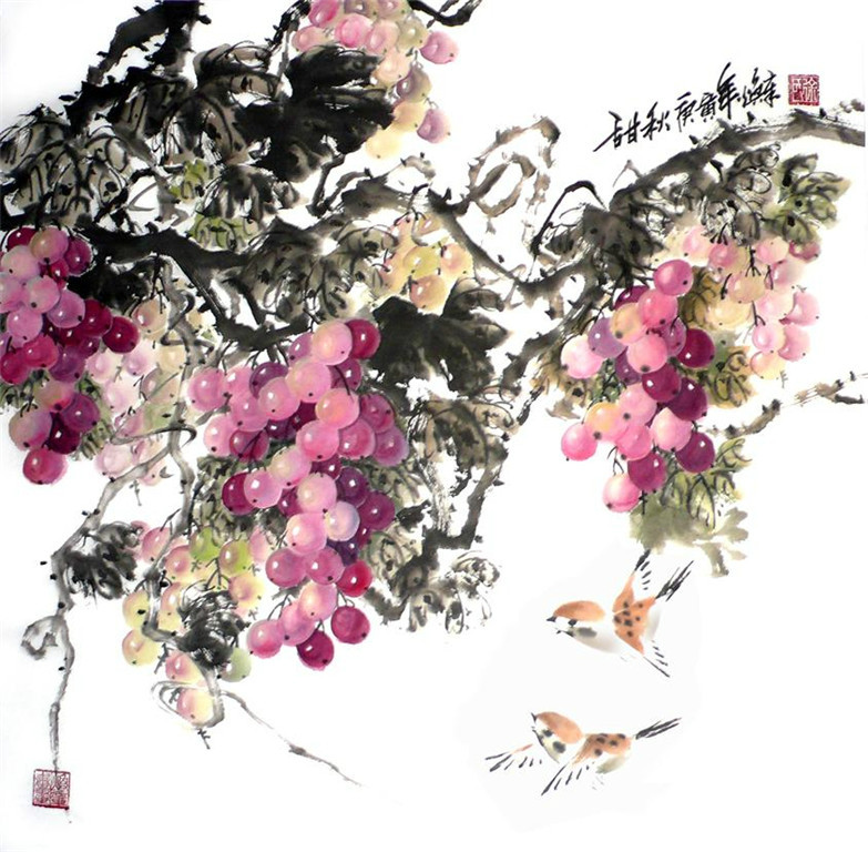 徐焕章写意花鸟作品
