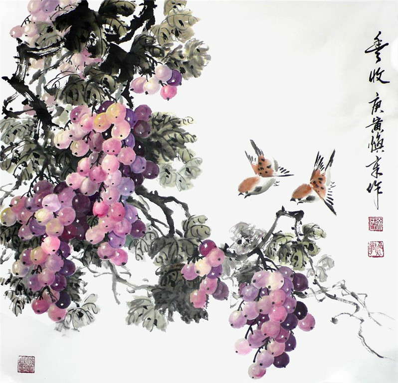 徐焕章写意花鸟作品