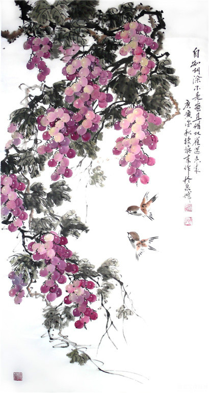徐焕章写意花鸟作品